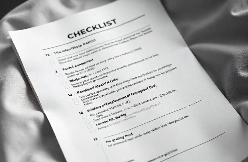 R1 Visa Checklist